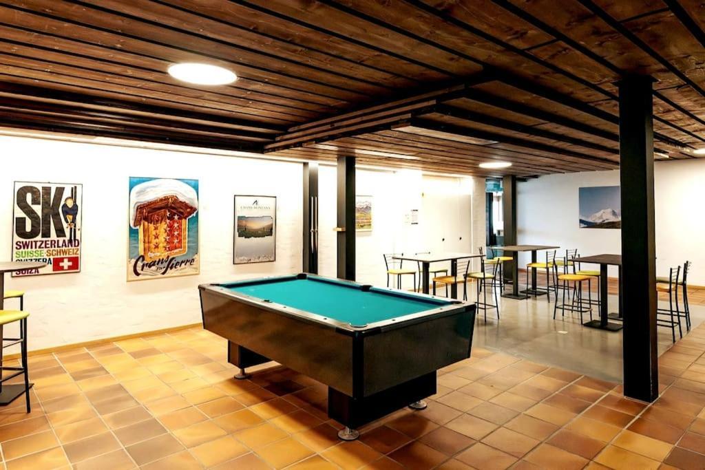 Small But Wow! Studio With Pool @ The Central Lake Crans-Montana Kültér fotó